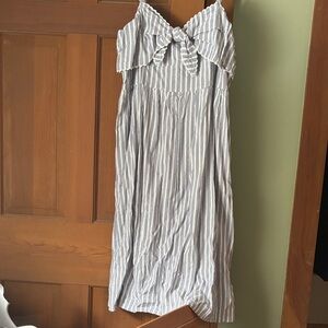 Old Navy Striped Midi Dress with Bow